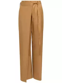 Расклешенные брюки с запахом MM6 Maison Margiela, желтый