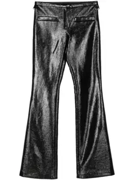 Расклешенные брюки Snaps Vinyl Courrges, черный