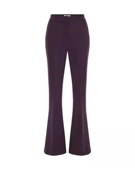Расклешенные брюки со складками We Fashion, темно фиолетовый