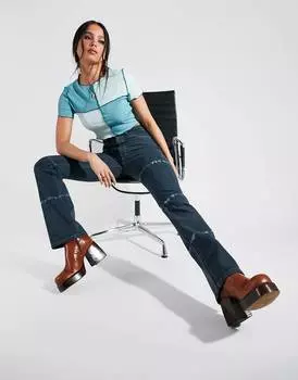 Расклешенные брюки со средней посадкой ASOS DESIGN
