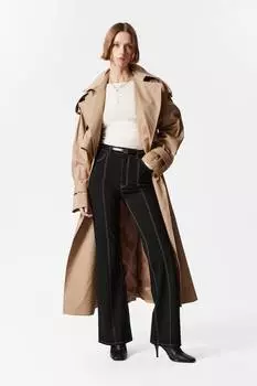 Расклешенные брюки со стегаными швами & Other Stories, черный