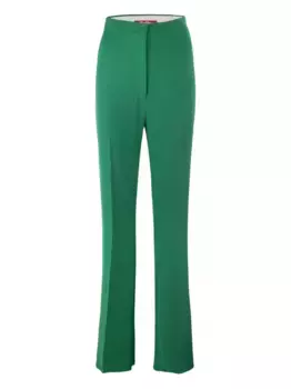 Расклешенные брюки строгого кроя MAX MARA, зеленый
