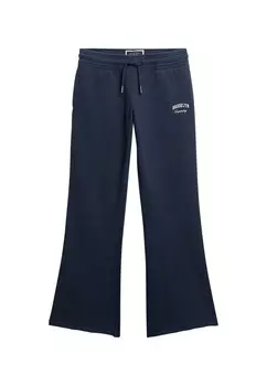 Расклешенные брюки Superdry Athletic Essentials, морской синий