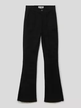 Расклешенные брюки узкого кроя с боковыми карманами Blue Effect, черный