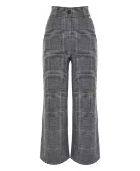 Расклешенные брюки в клетку Kocca, серый