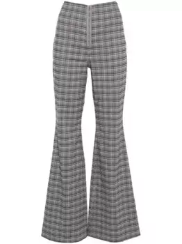 Расклешенные брюки в клетку ROTATE BIRGER CHRISTENSEN, серый