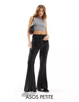 Расклешенные брюки в тонкую полоску ASOS Petite