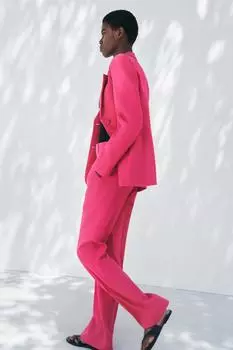 Расклешенные брюки ZARA, цвет Fuchsia