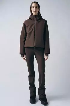 Расклешенные брюки ZARA, коричневый