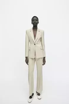 Расклешенные брюки ZARA, песочный
