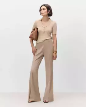 Расклешенные брюки женские Simorra, бежевый