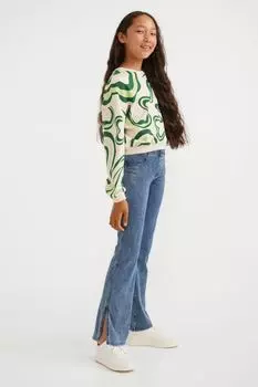 Расклешенные джеггинсы со стразами H&amp;M