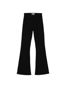 Расклешенные джинсы Bershka, черный