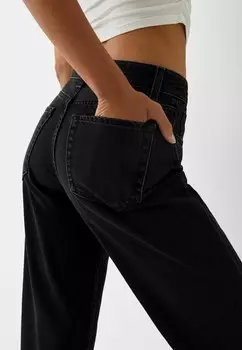 Расклешенные джинсы Bershka, черный