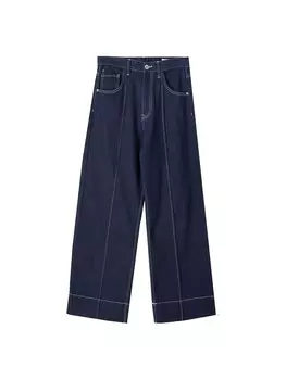 Расклешенные джинсы Bershka, морской синий