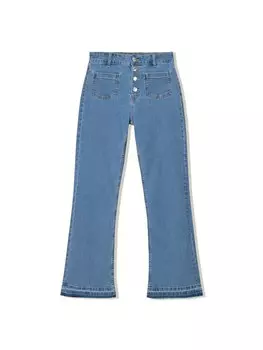 Расклешенные джинсы Bershka, синий деним