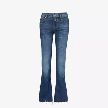 Расклешенные джинсы Bootcut из эластичного денима с низкой посадкой 7 For All Mankind, цвет retro
