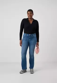 Расклешенные джинсы CARLUNA PATCH ONLY Carmakoma, синий деним