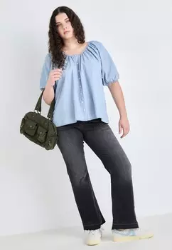 Расклешенные джинсы CARWILLY ONLY Carmakoma, черный деним