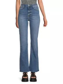 Расклешенные джинсы Charlie с высокой посадкой Simkhai, темно-синий