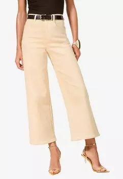Расклешенные джинсы CROP WIDE LEG Lipsy, бежевый