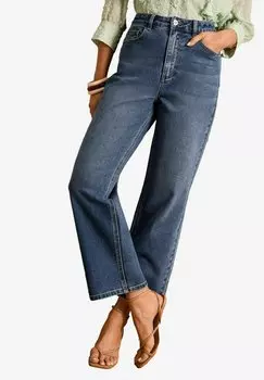 Расклешенные джинсы CROP WIDE LEG Love & Roses, синий