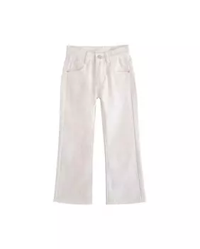 Расклешенные джинсы для девочки с карманами Dadati, белый