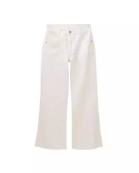 Расклешенные джинсы для девочки с карманами Dadati, белый