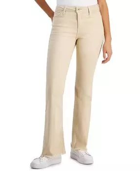 Расклешенные джинсы для подростков с потертым краем Celebrity Pink, коричневый/бежевый