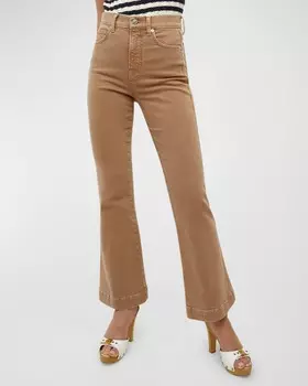Расклешенные джинсы до щиколотки Carson с высокой посадкой Veronica Beard Jeans