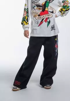 Расклешенные джинсы Ed Hardy, черный