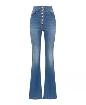 Расклешенные джинсы Elisabetta Franchi, синий