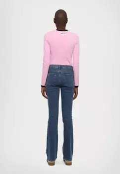 Расклешенные джинсы FARRAH CORE 3x1, темно-синий деним