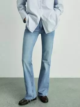 Расклешенные джинсы fiona средней посадки Mango, синий