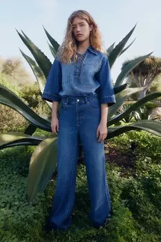 Расклешенные джинсы H&M, синий