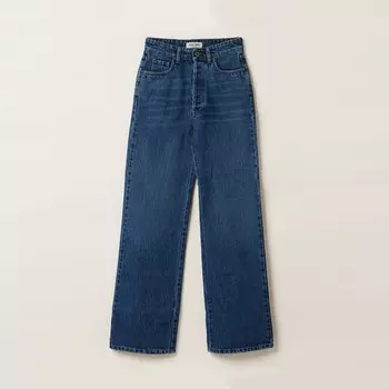 Расклешенные джинсы из денима Miu Miu, синий