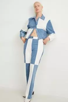 Расклешенные джинсы из коллаборации с elv с высокой талией C&A, синий