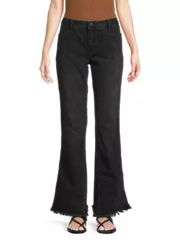 Расклешенные джинсы Izzy со средней посадкой Free People, цвет Dark Magic