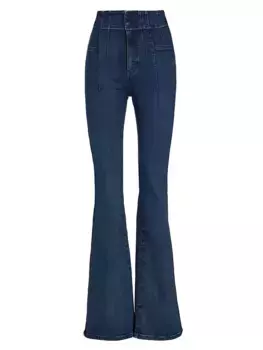 Расклешенные джинсы Jayde с высокой талией Free People, цвет night sky