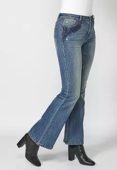 Расклешенные джинсы Koroshi, темно-синий