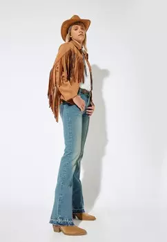 Расклешенные джинсы Koton, синий деним