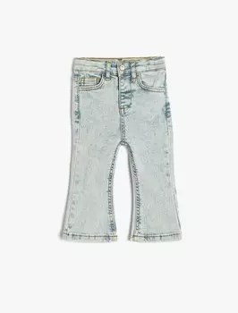 Расклешенные джинсы Koton, синий деним