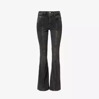 Расклешенные джинсы Le High Flare из эластичного денима с высокой посадкой Frame, цвет obsidian