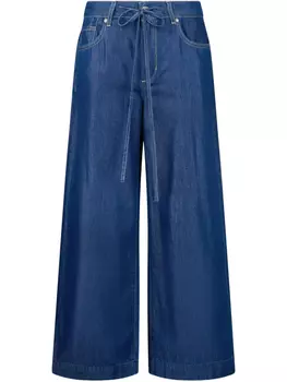 Расклешенные джинсы LIU JO с завязкой на талии, синий