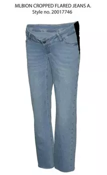 Расклешенные джинсы Mamalicious BION, синий джинсовый