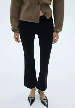 Расклешенные джинсы Mango, черный деним