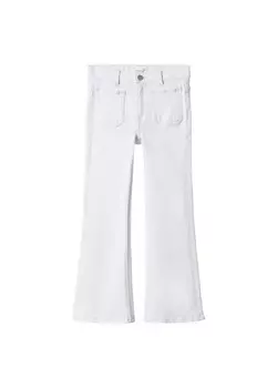 Расклешенные джинсы MANGO KIDS, белый