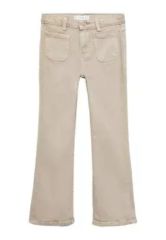 Расклешенные джинсы Mango Kids, песочный