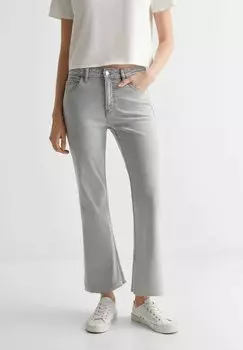 Расклешенные джинсы Mango, серый деним