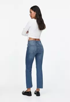 Расклешенные джинсы MID-RISE KICK PULL&BEAR, синий